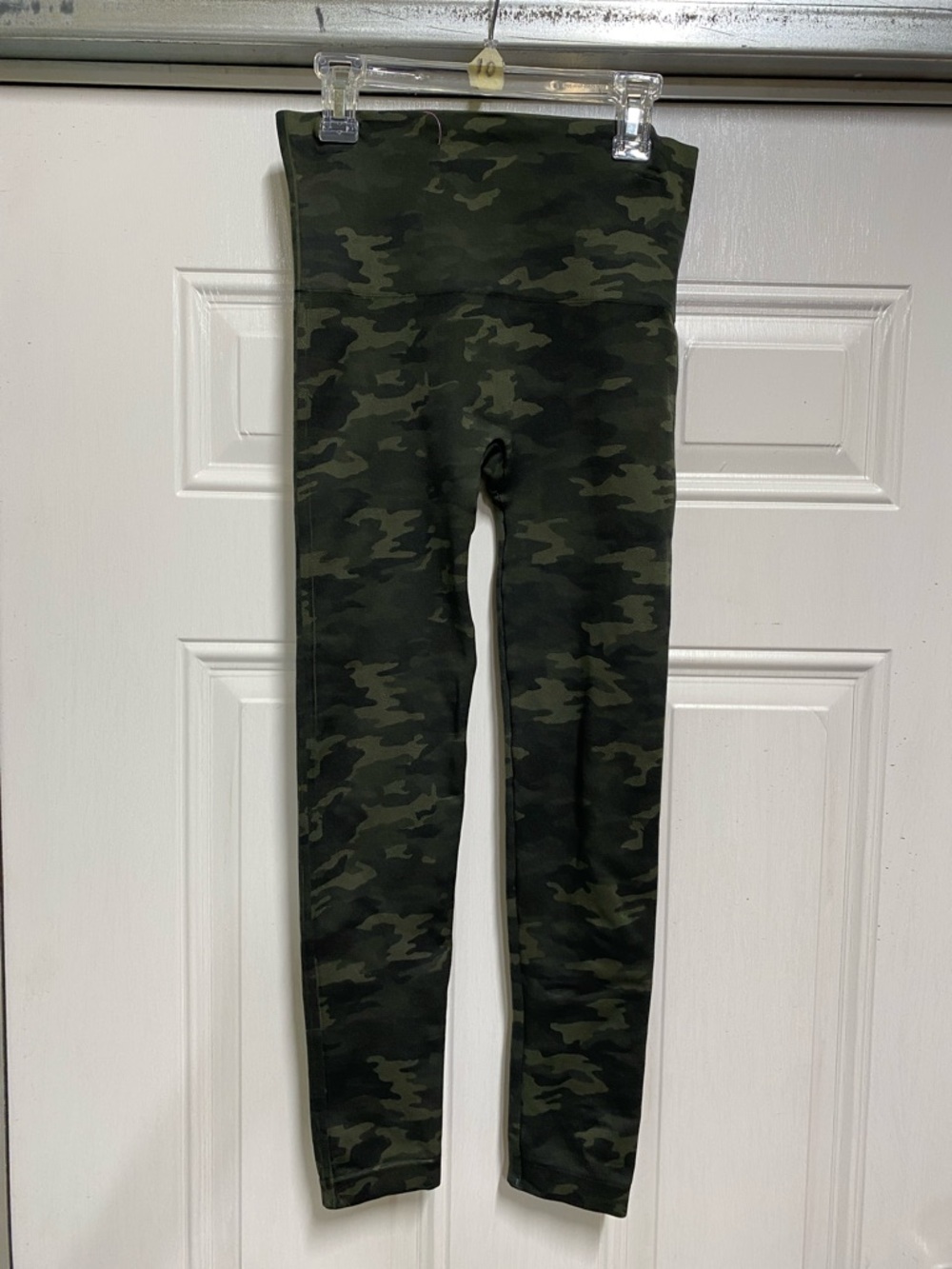 SPANX Olive Green Camo High-Waist Leggings